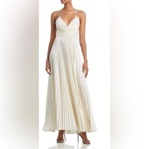 Aries Pleated Open Back Dress